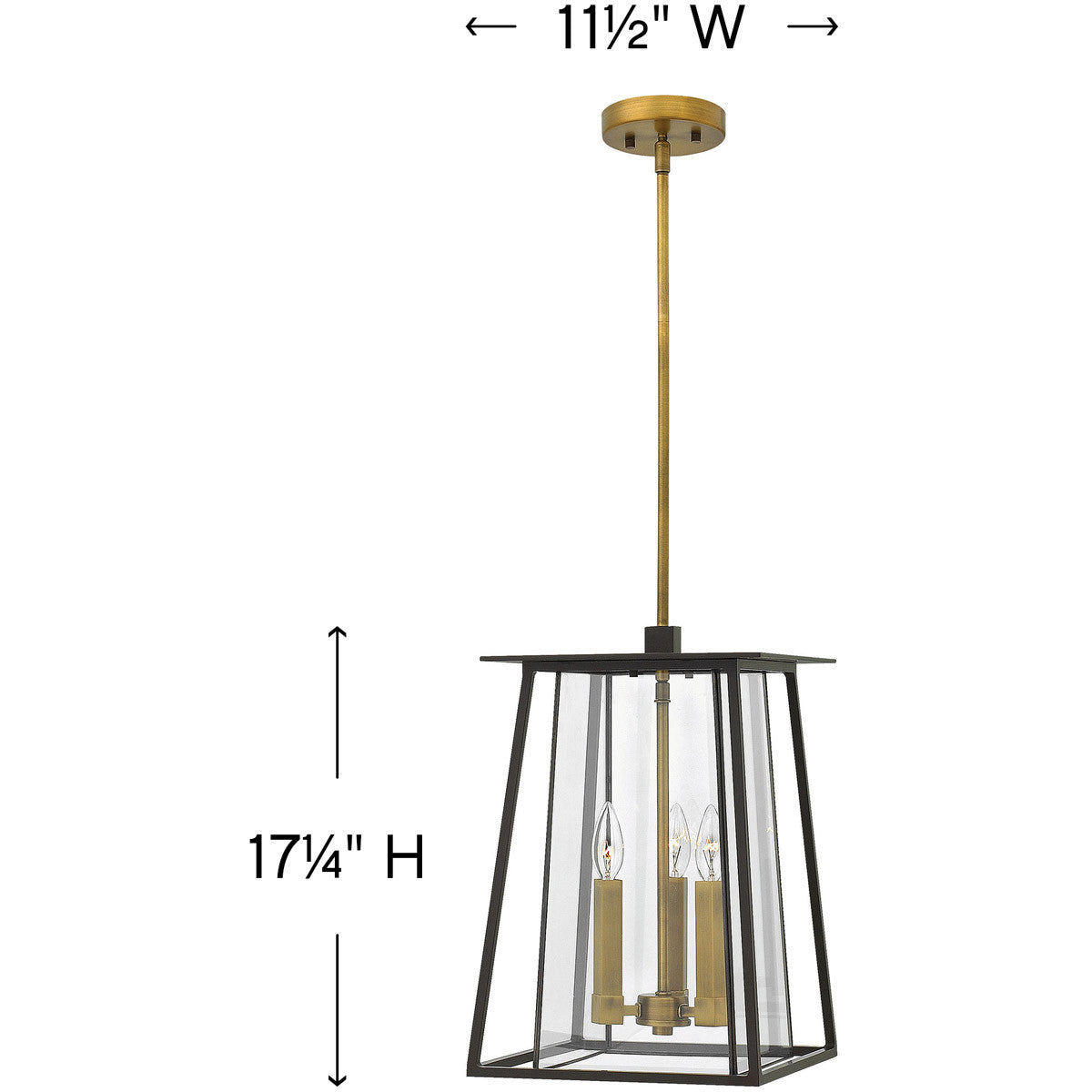 Hinkley Lighting Walker Large Hanging Lantern Buckeye Bronze 2102KZ