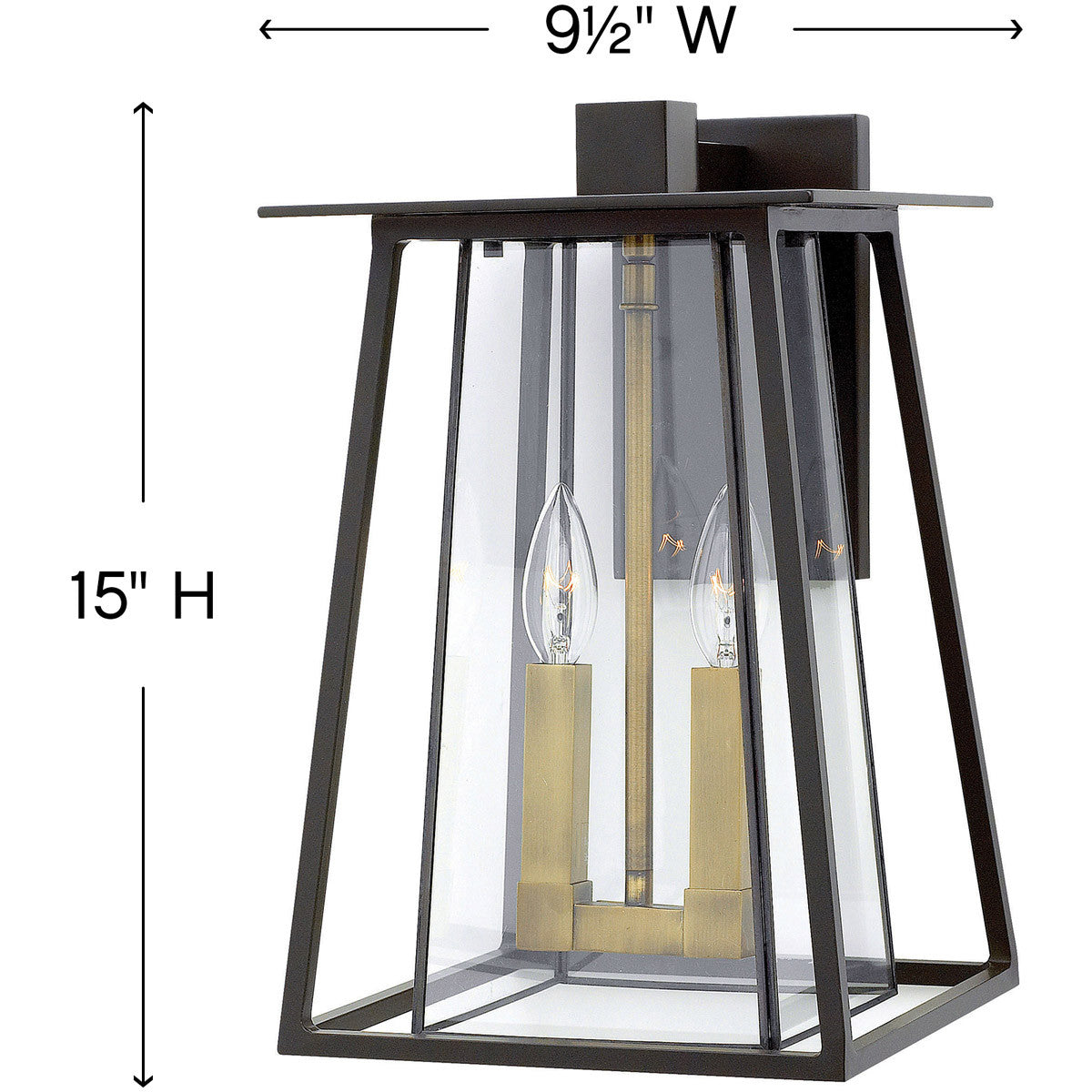 Hinkley Lighting Walker Medium Wall Mount Lantern Buckeye Bronze 2104KZ