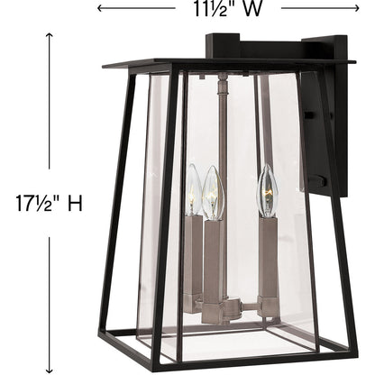 Hinkley Lighting Walker Large Wall Mount Lantern Black 2105BK