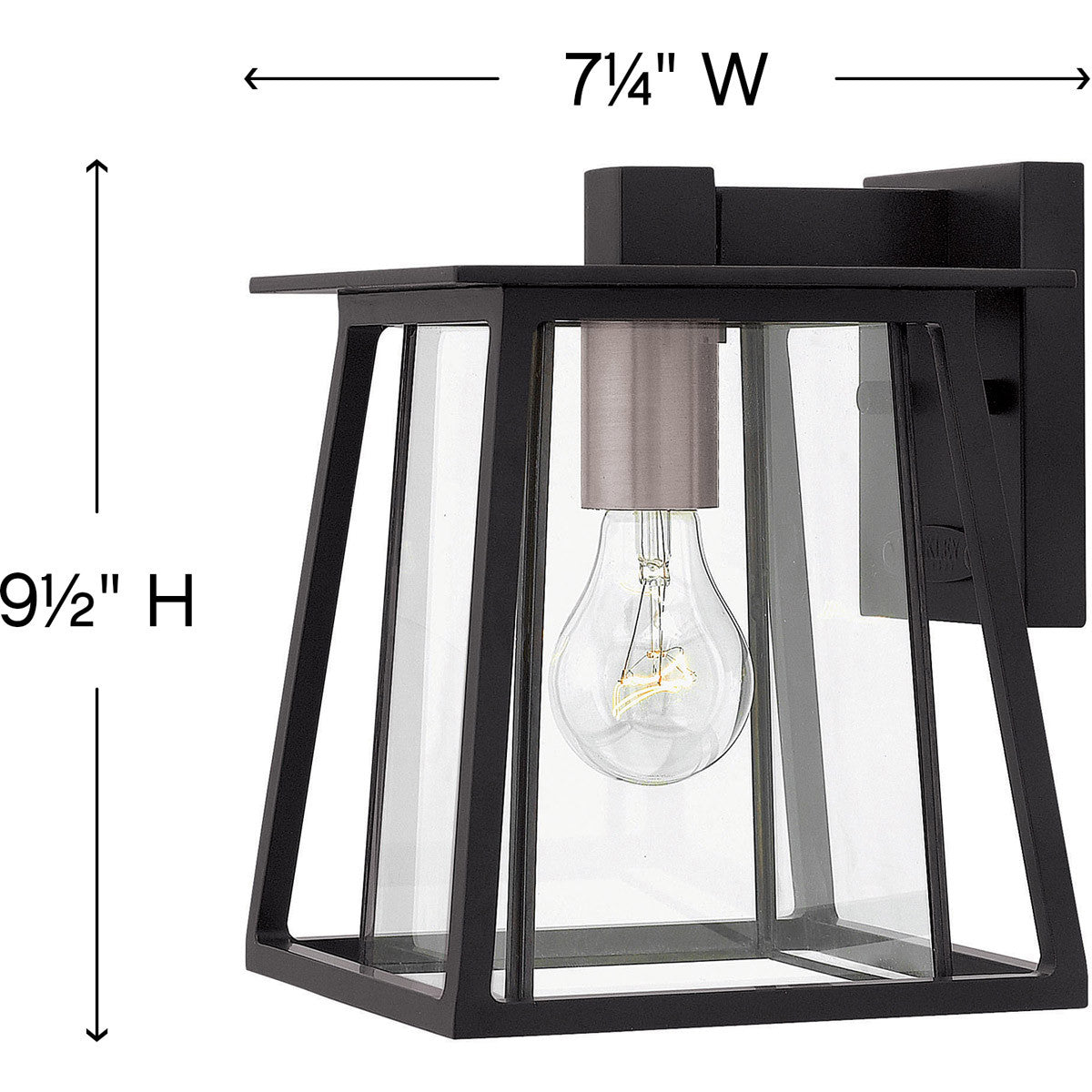 Hinkley Lighting Walker Extra Small Wall Mount Lantern Black 2106BK