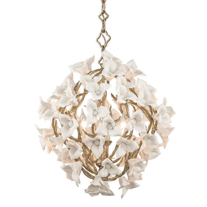 Corbett Lighting Lily Chandelier in Enchanted Silver Leaf 211-44-SGL