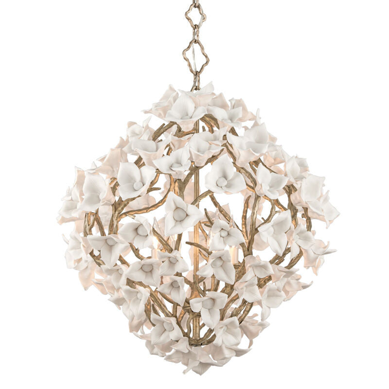 Corbett Lighting Lily Chandelier in Enchanted Silver Leaf 211-46