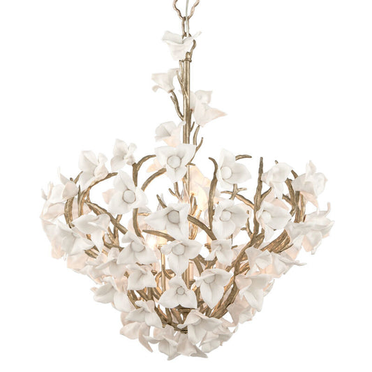 Corbett Lighting Lily Chandelier in Enchanted Silver Leaf 211-47-SGL