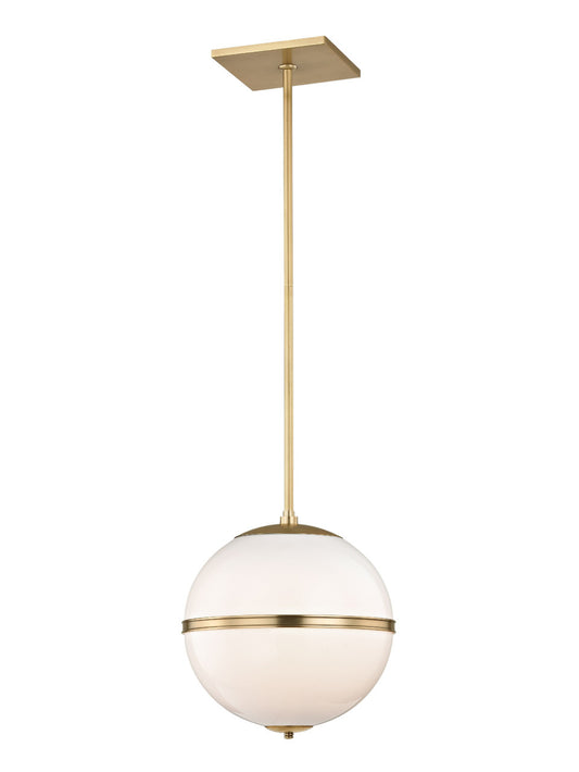 Crystorama Brian Patrick Flynn for Crystorama Truax 1 Light Aged Brass Chandelier 2112-AG