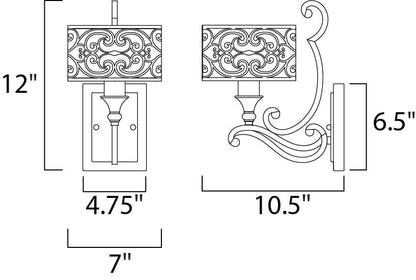 Maxim Mondrian 1-Light Wall Sconce in Umber Bronze 21152WHUB