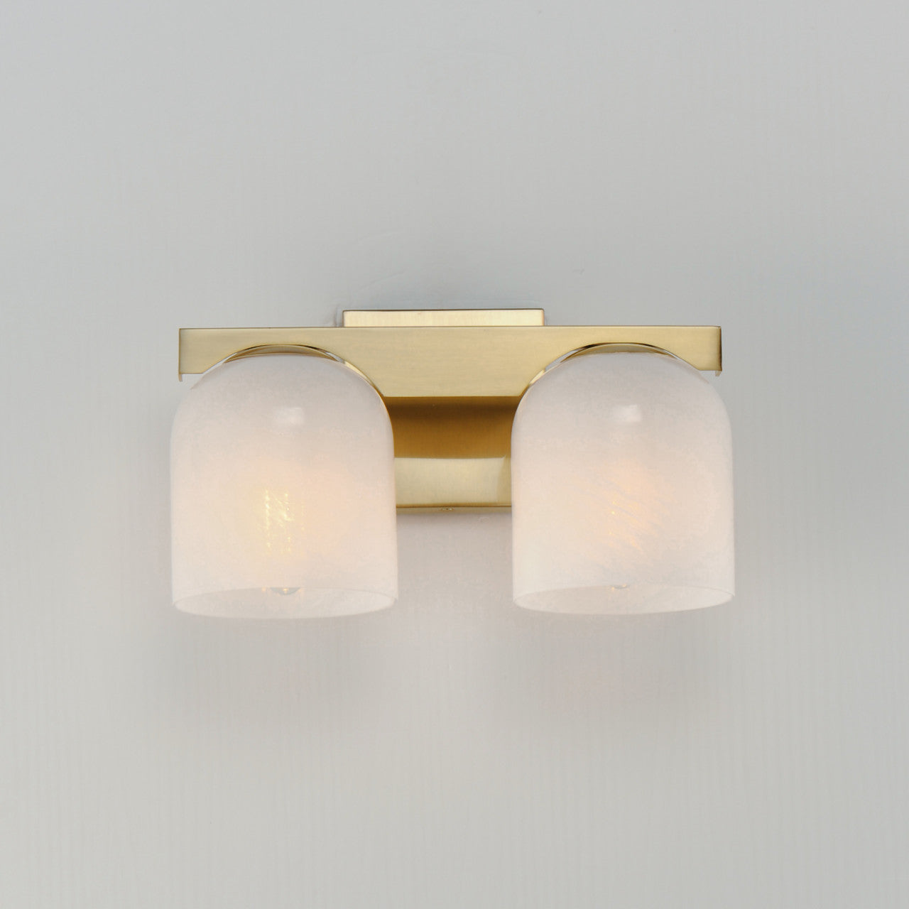 Maxim Scoop 2-Light Bath Vanity in Natural Aged Brass 21232MRNAB