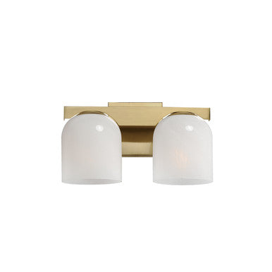 Maxim Scoop 2-Light Bath Vanity in Natural Aged Brass 21232MRNAB