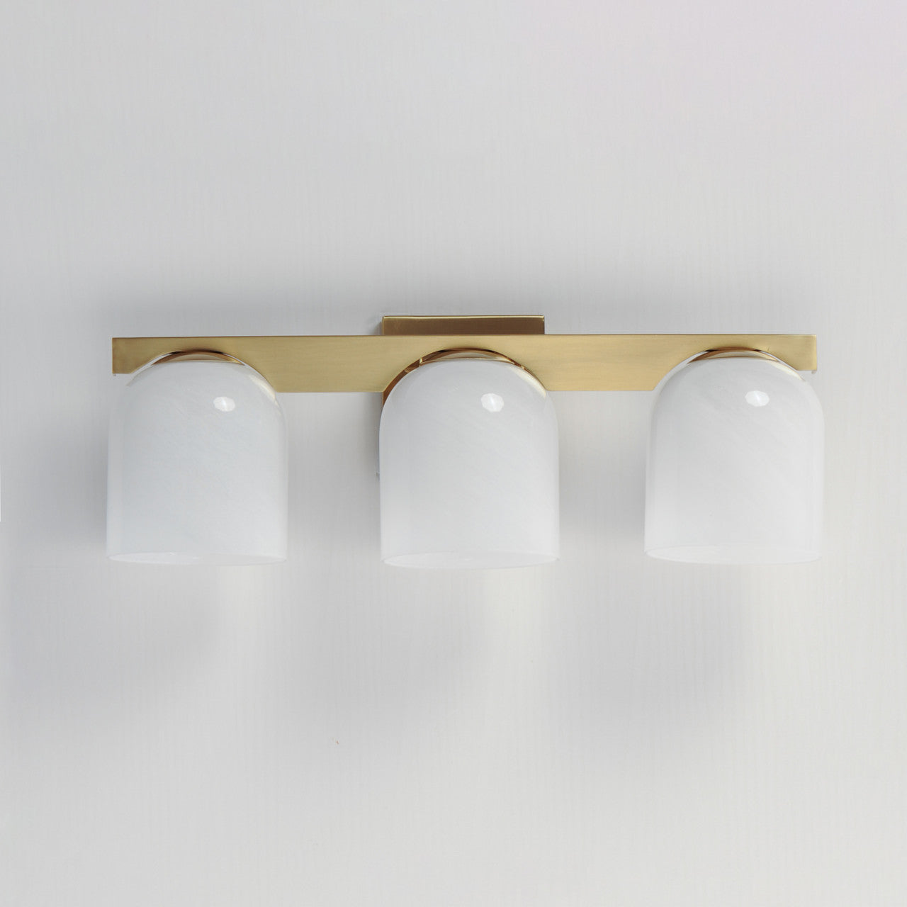 Maxim Scoop 3-Light Bath Vanity in Natural Aged Brass 21233MRNAB