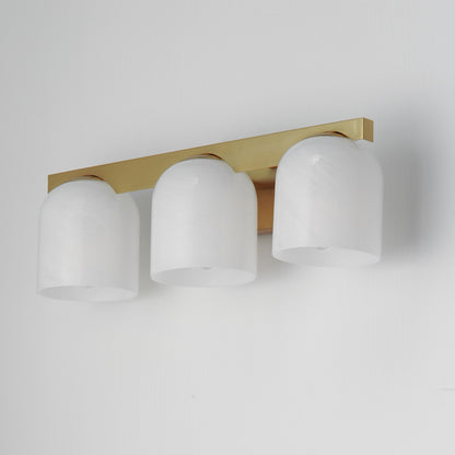 Maxim Scoop 3-Light Bath Vanity in Natural Aged Brass 21233MRNAB