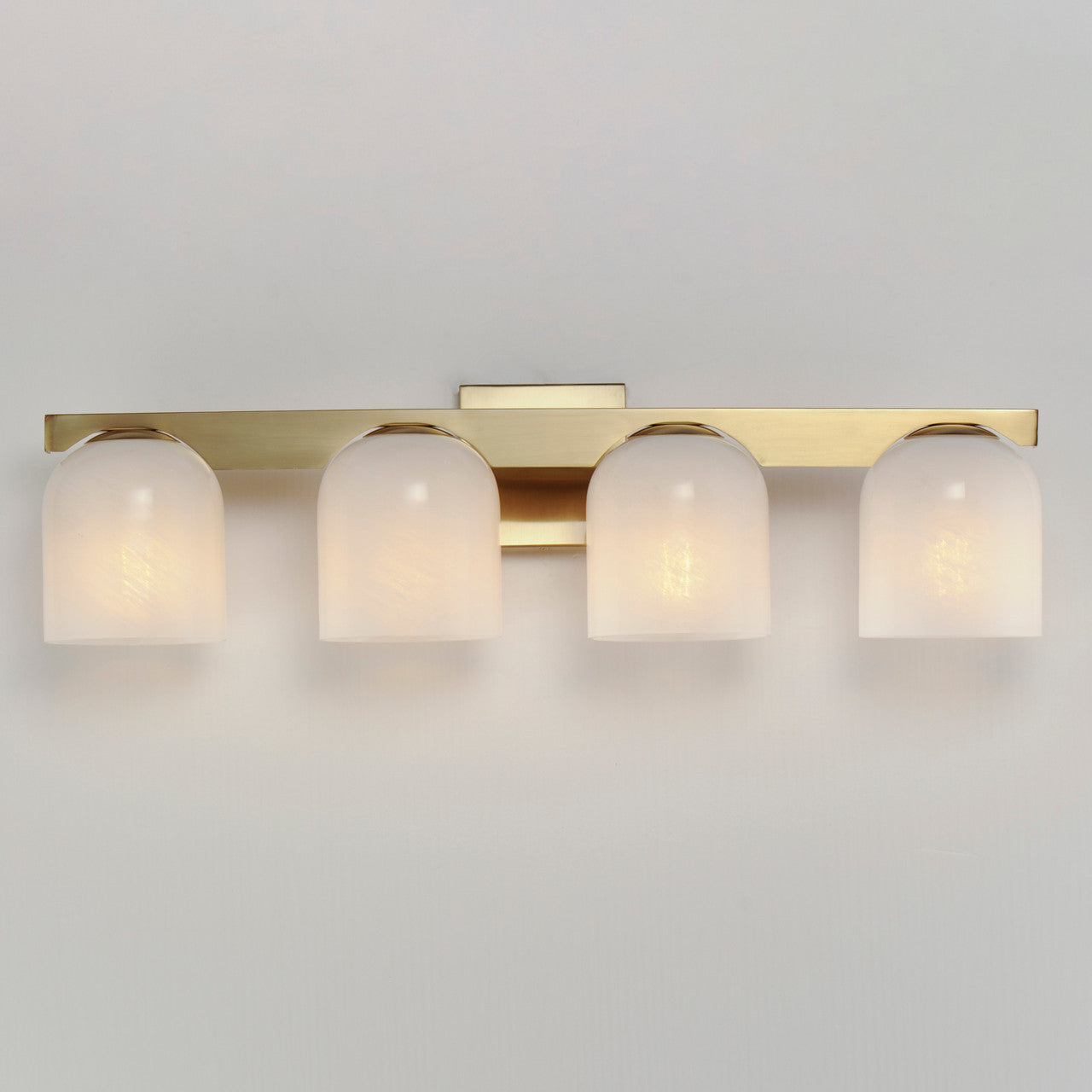 Maxim Scoop 4-Light Bath Vanity in Natural Aged Brass 21234MRNAB