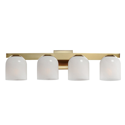 Maxim Scoop 4-Light Bath Vanity in Natural Aged Brass 21234MRNAB