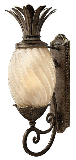 Hinkley Lighting Plantation Medium Wall Mount Lantern Pearl Bronze Integrated LED Bulb(s) 2124PZ-LED