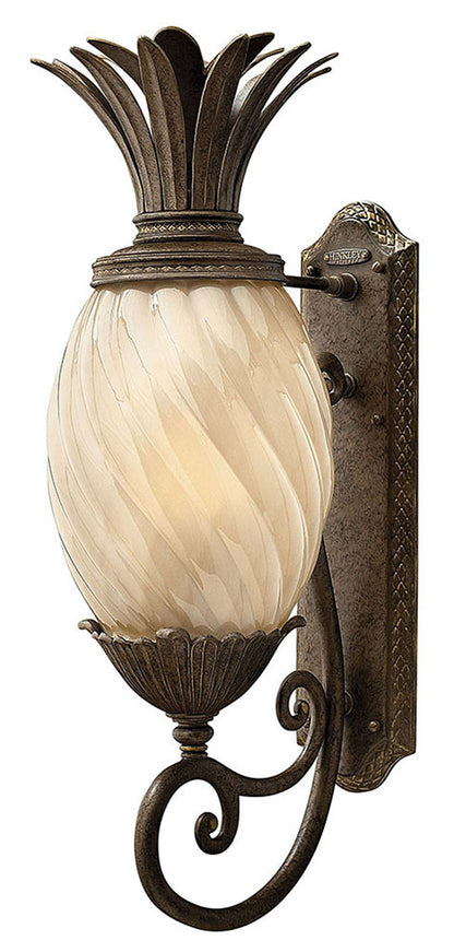 Hinkley Lighting Plantation Medium Wall Mount Lantern Pearl Bronze 2124PZ