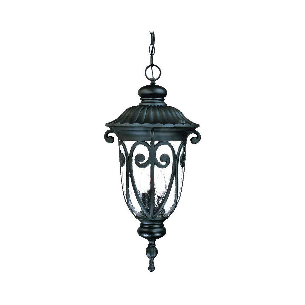 Acclaim Lighting Naples 3-Light Matte Black Hanging Light in Matte Black 2126BK