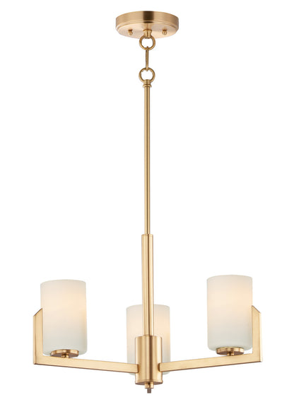 Maxim Dart 3-Light Chandelier in Satin Brass 21285SWSBR