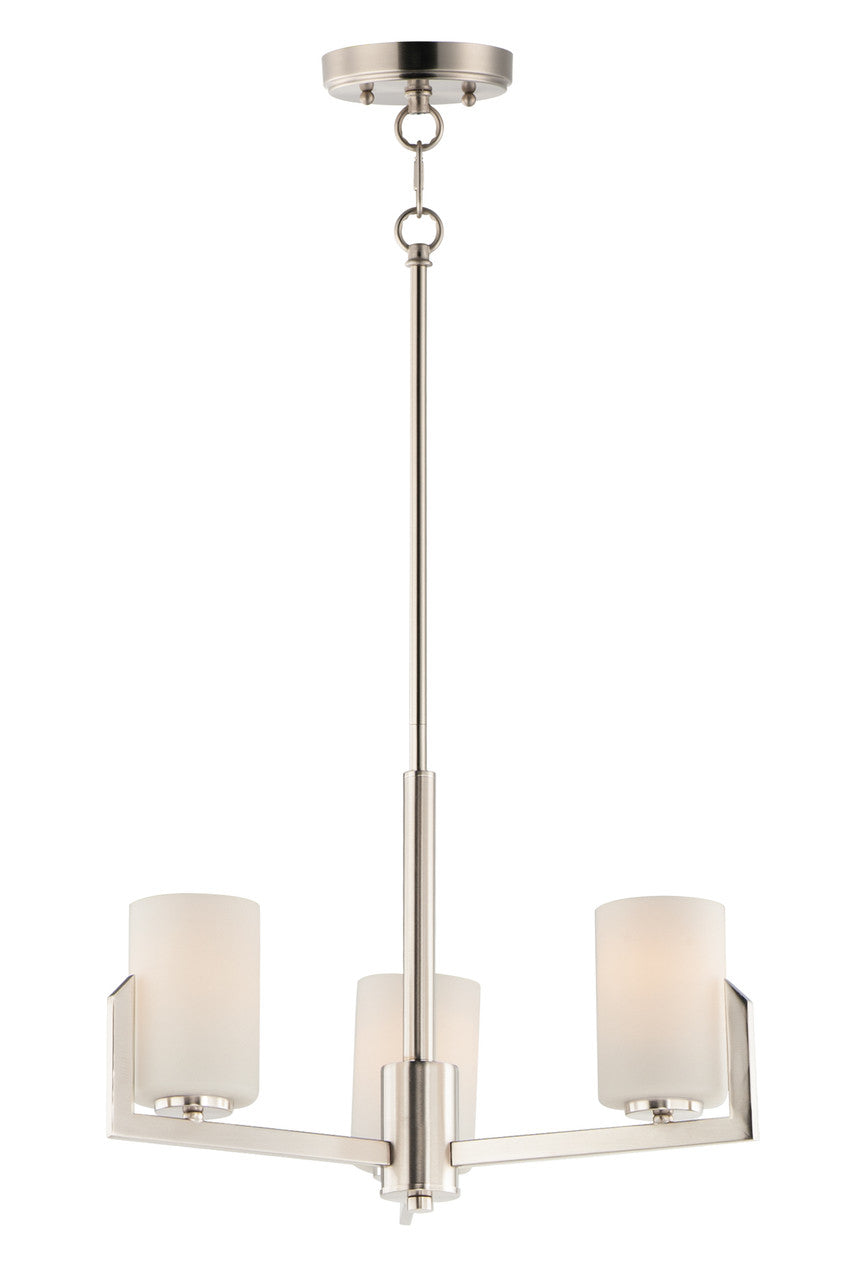 Maxim Dart 3-Light Chandelier in Satin Nickel 21285SWSN