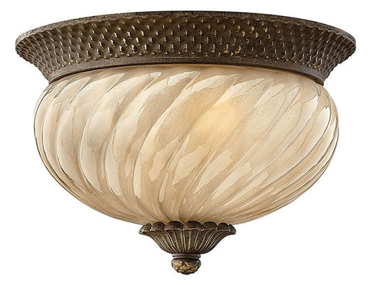 Hinkley Lighting Plantation Small Flush Mount Pearl Bronze 2128PZ