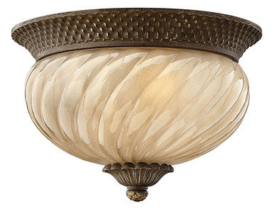 Hinkley Lighting Plantation Small Flush Mount Pearl Bronze 2128PZ