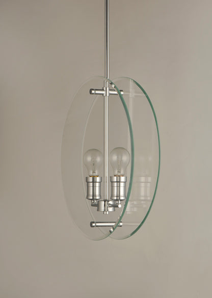 Maxim Looking Glass 2-Light Pendant in Polished Chrome 21298CLPC