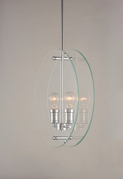 Maxim Looking Glass 2-Light Pendant in Polished Chrome 21298CLPC