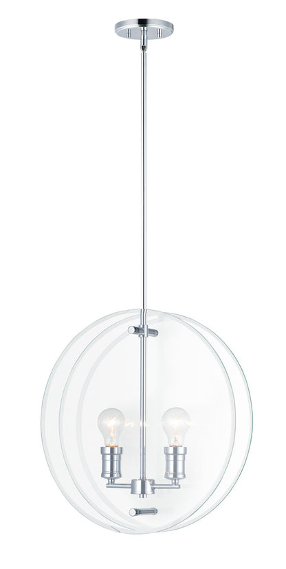 Maxim Looking Glass 2-Light Pendant in Polished Chrome 21298CLPC