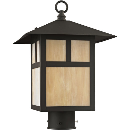 Livex Lighting Montclair Mission Collection 1 Light Bronze Outdoor Post Lantern in Bronze 2134-07