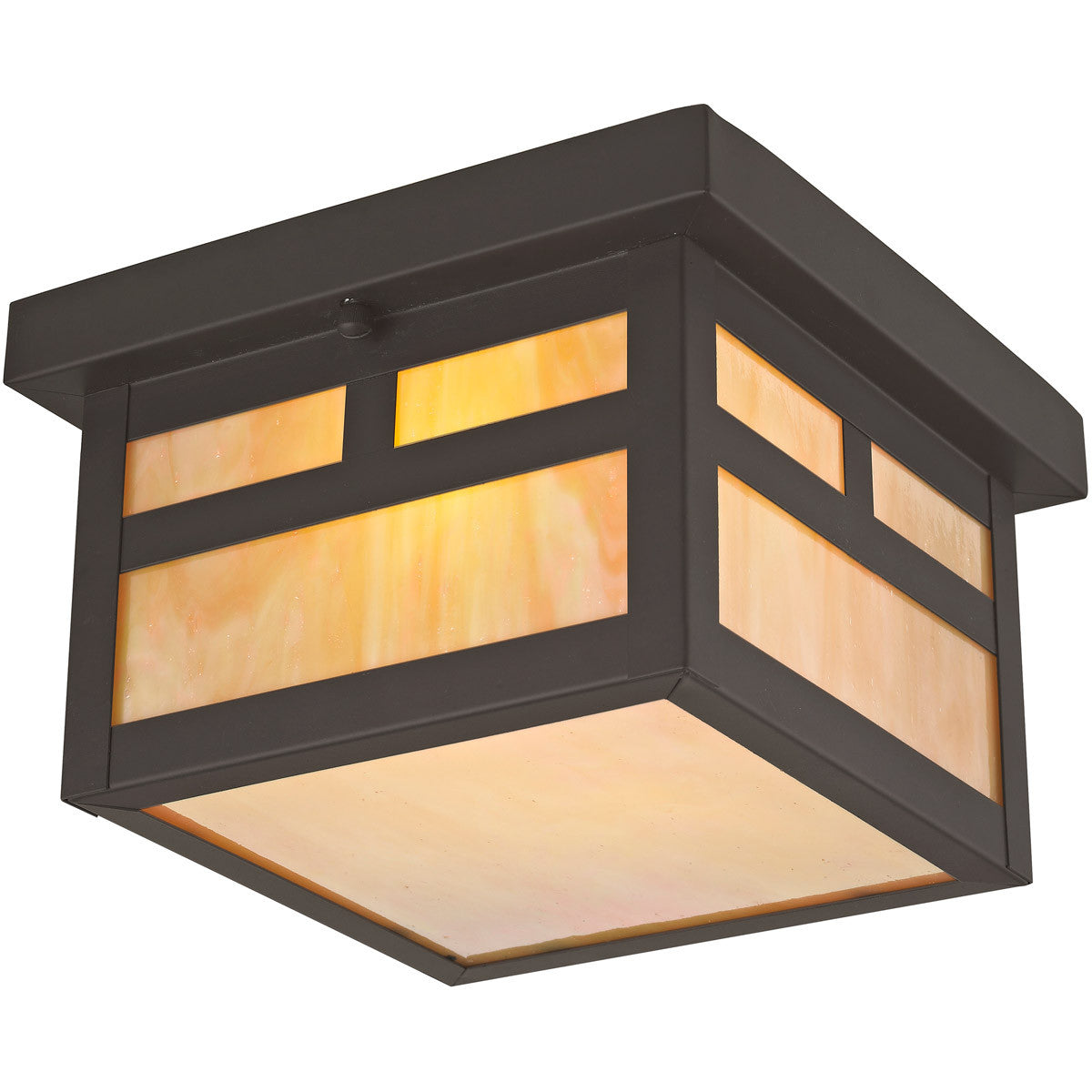 Livex Lighting Montclair Mission Collection 1 Light Bronze Outdoor Ceiling Mount in Bronze 2138-07