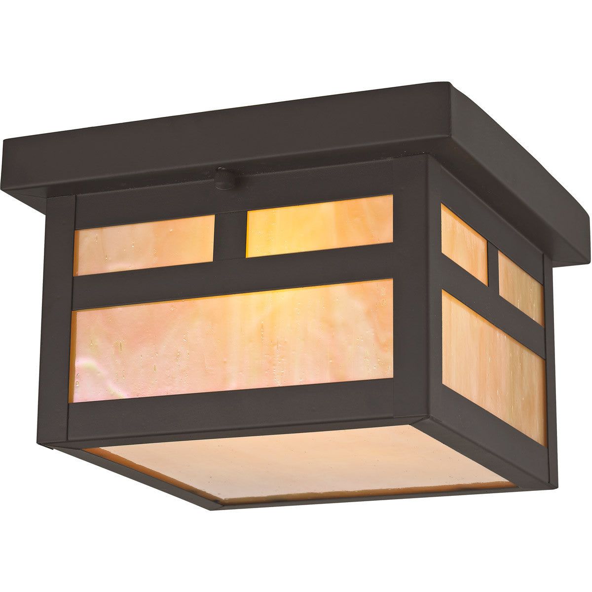 Livex Lighting Montclair Mission Collection 1 Light Bronze Outdoor Ceiling Mount in Bronze 2138-07