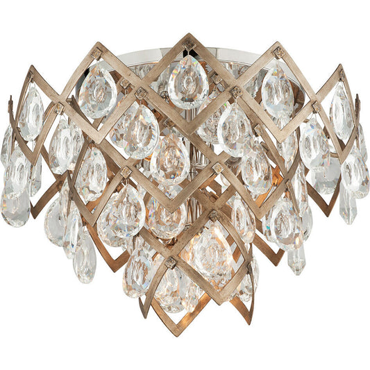 Corbett Lighting Tiara Semi Flush in Vienna Bronze 214-33-SGL/SS