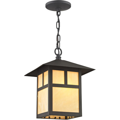 Livex Lighting Montclair Mission Collection 1 Light Bronze Outdoor Chain Lantern  in Bronze 2141-07