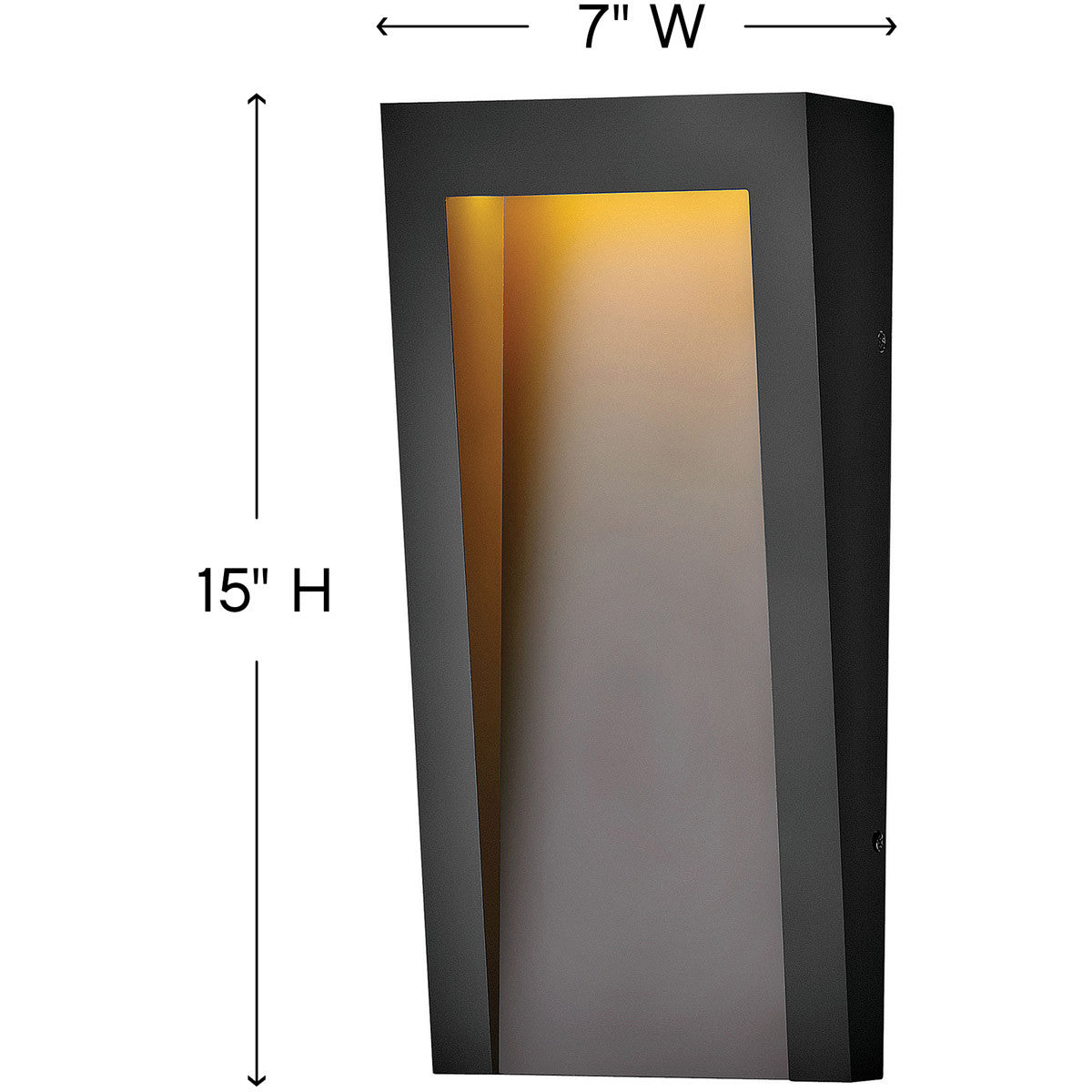 Hinkley Lighting Taper Medium Wall Mount Lantern Textured Black 2144TK