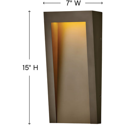 Hinkley Lighting Taper Medium Wall Mount Lantern Textured Oil Rubbed Bronze 2144TR