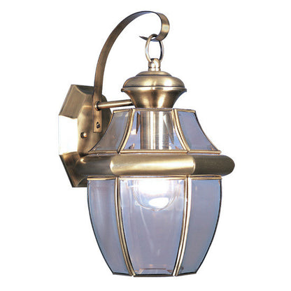 Livex Lighting Monterey Collection 1 Light AB Outdoor Wall Lantern in Antique Brass 2151-01