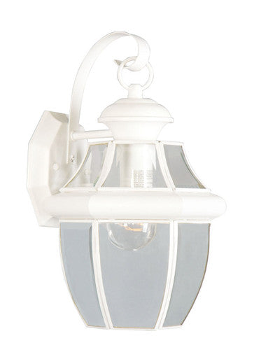 Livex Lighting Monterey Collection 1 Light White Outdoor Wall Lantern in White 2151-03