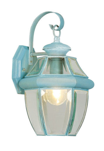 Livex Lighting Monterey Collection 1 Light Verdigris Outdoor Wall Lantern in Verdigris 2151-06