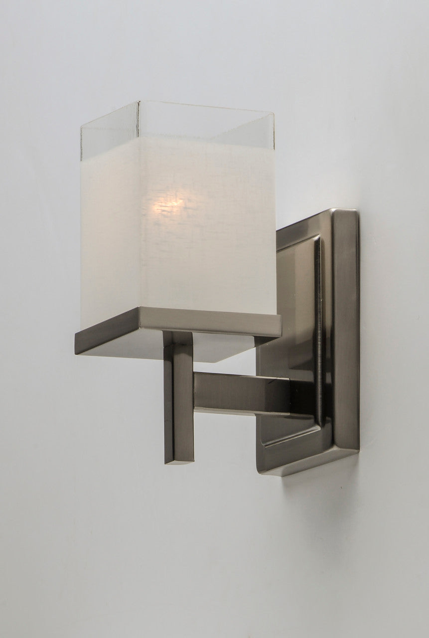 Maxim Tetra 1-Light Wall Sconce in Satin Nickel 2151LNSN