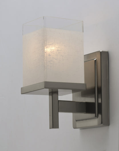 Maxim Tetra 1-Light Wall Sconce in Satin Nickel 2151LNSN