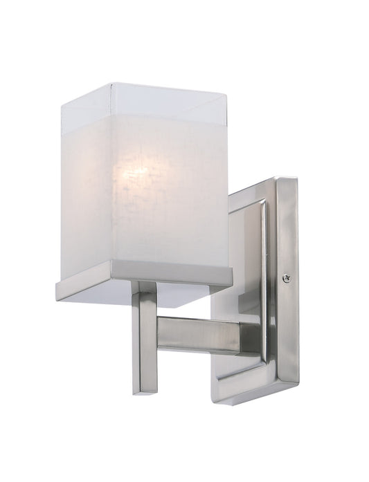 Maxim Tetra 1-Light Wall Sconce in Satin Nickel 2151LNSN