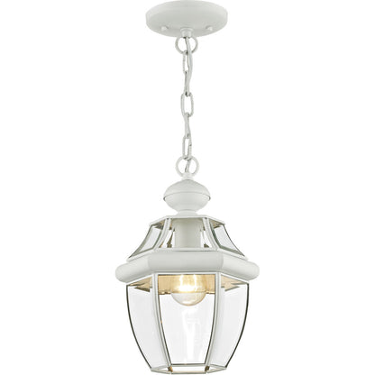 Livex Lighting Monterey Collection 1 Light White Outdoor Chain Lantern  in White 2152-03