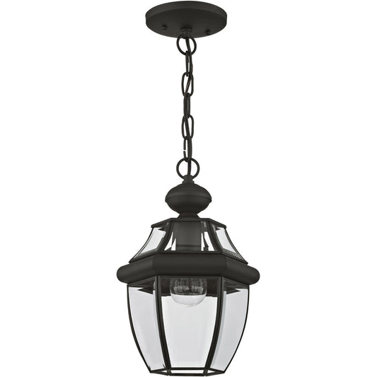 Livex Lighting Monterey Collection 1 Light Black Outdoor Chain Lantern  in Black 2152-04