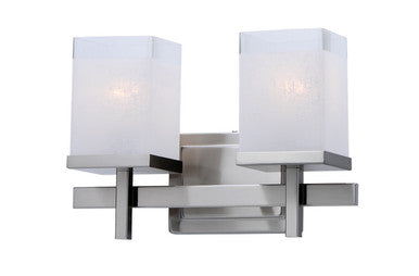 Maxim Tetra 2-Light Bath Vanity in Satin Nickel 2152LNSN