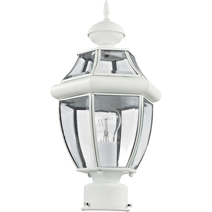 Livex Lighting Monterey Collection 1 Light White Outdoor Post Lantern in White 2153-03