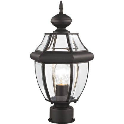 Livex Lighting Monterey Collection 1 Light Bronze Outdoor Post Lantern in Bronze 2153-07