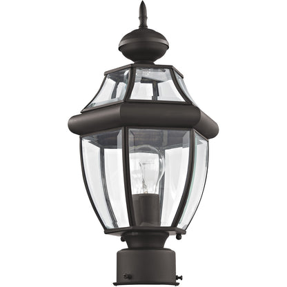 Livex Lighting Monterey Collection 1 Light Bronze Outdoor Post Lantern in Bronze 2153-07