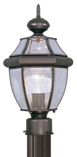 Livex Lighting Monterey Collection 1 Light Bronze Outdoor Post Lantern in Bronze 2153-07