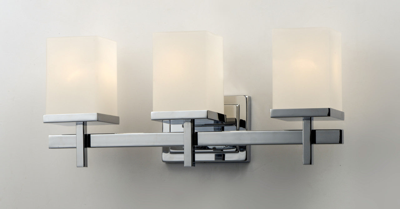 Maxim Tetra 3-Light Bath Vanity in Polished Chrome 2153SWPC