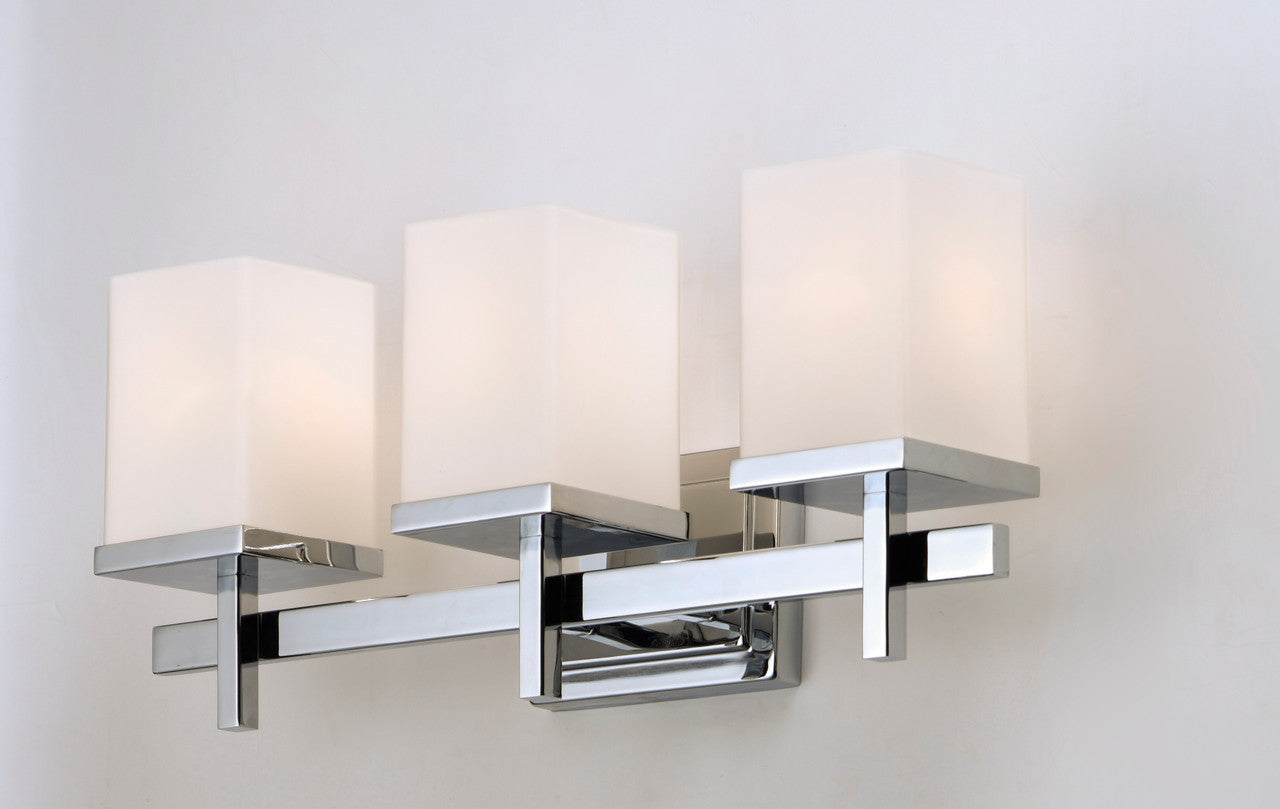 Maxim Tetra 3-Light Bath Vanity in Polished Chrome 2153SWPC