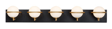 Maxim Revolve 5-Light LED Bath Vanity in Black / Gold 21605SWBKGLD