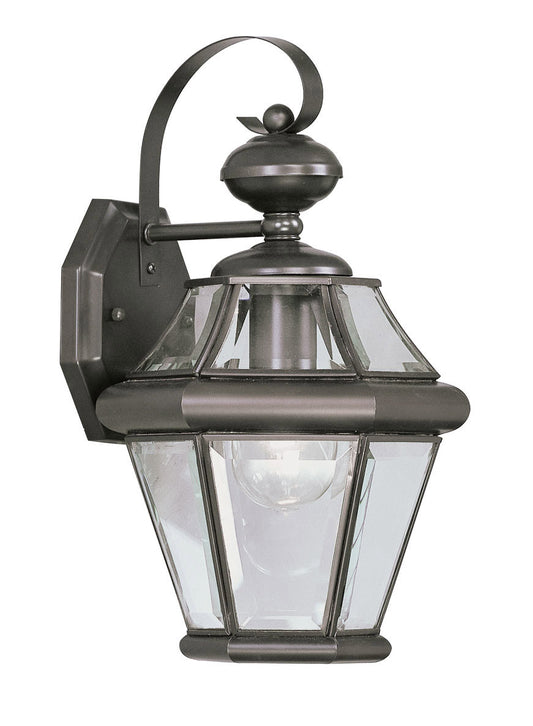 Livex Lighting Georgetown Collection 1 Light Bronze Outdoor Wall Lantern in Bronze 2161-07