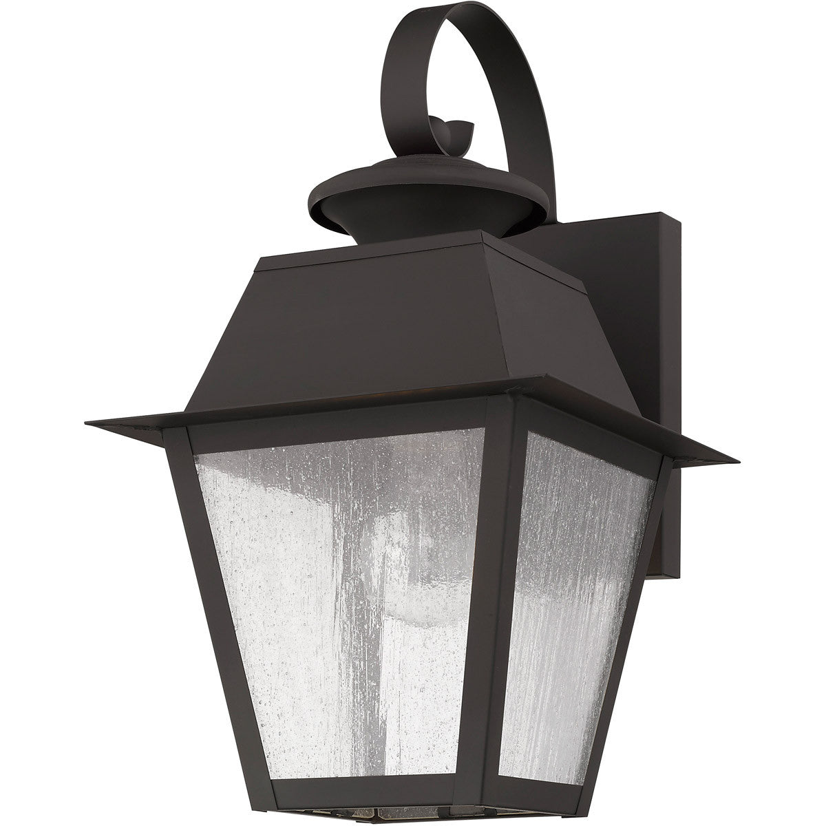 Livex Lighting Mansfield Collection 1 Light Bronze Outdoor Wall Lantern in Bronze 2162-07